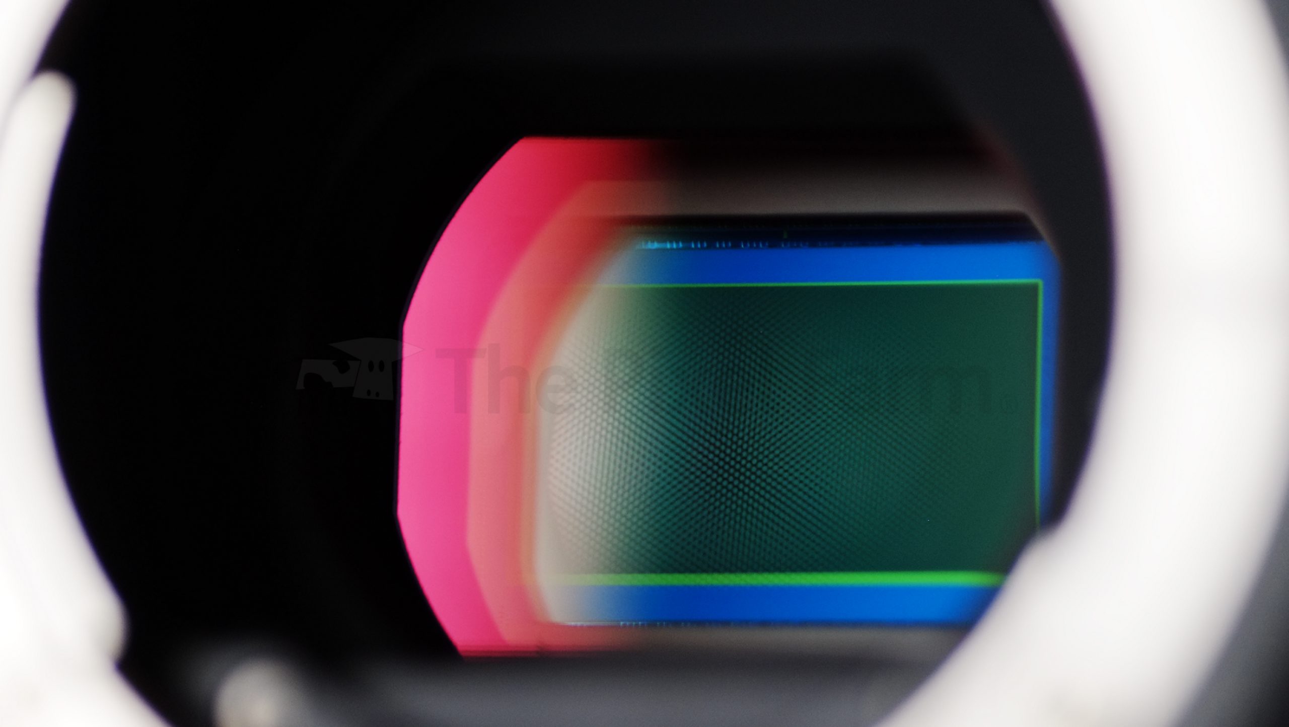 closeup of a cinema camera sensor