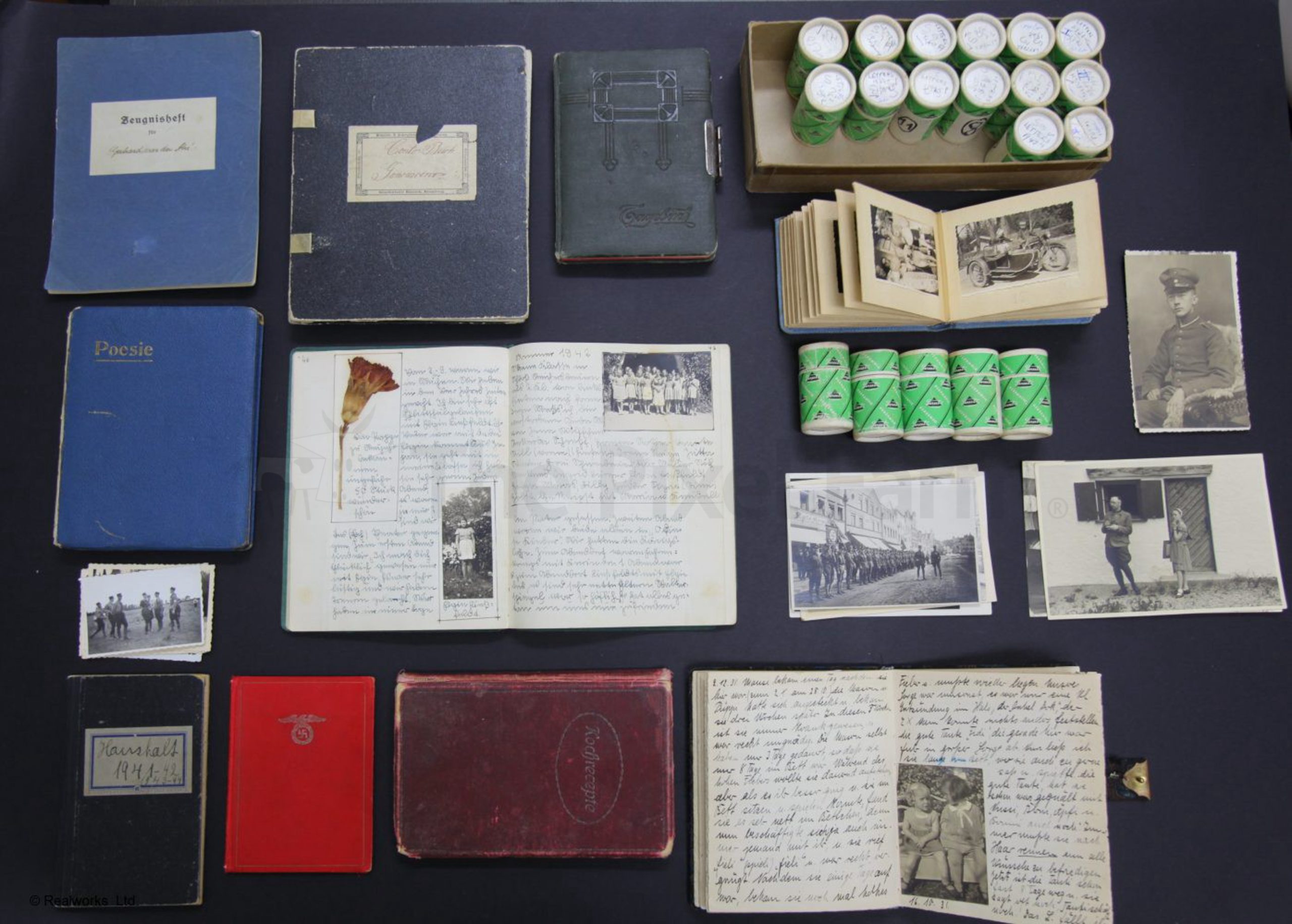 a collection of historic archive materials